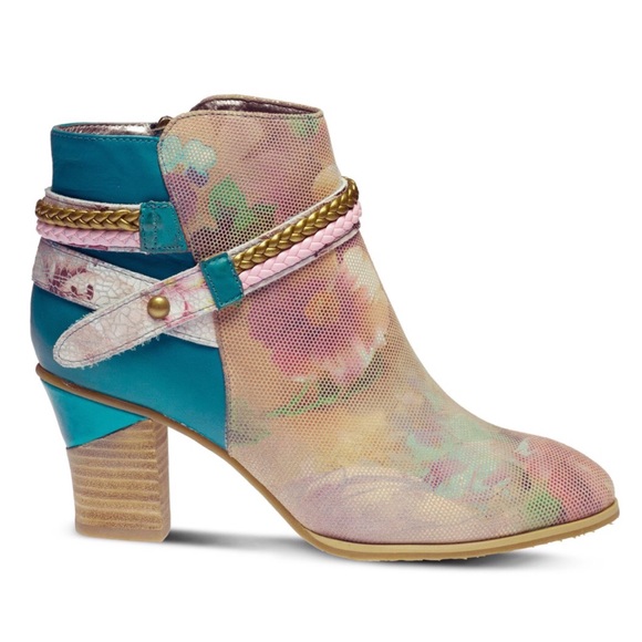 Spring Step Shoes - SPRING STEP L’Artiste Gaviva Floral Ankle Boots 9
